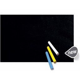 213-5004 D-C-Fix Samolepiaca tabuľová popisovacie fólie čierna s tromi kriedami, veľkosť 90 x 150 cm