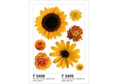 F 0408 AG Design Samolepiace dekorácie - samolepka na stenu - Sunflower big, veľkosť 65 cm x 85 cm