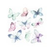 Samolepicí dekorace Crearreda WA M Watercolour Butterflies 54117, akvarel motýli