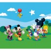 FCS XXL 7008 AG Design textilný foto záves detský delený obrazový Mickey And Friends - Mickey Mouse a priatelia FCSXXL 7008, veľkosť 280 x 245 cm