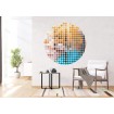 CR 3324 AG Design fototapety ekologická vliesová samolepiaca 2-dielna okrúhla Farebná geometria, veľkosť 140x140 cm