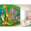FTN XXL 2420 AG Design vliesová fototapeta 4-dielna pre deti - Jungle animals, veľkosť 360 x 270 cm