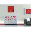 F 0444 AG Design Samolepiace dekorácie - samolepka na stenu - Red nostalgie, veľkosť 65 cm x 85 cm