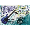 MS-5-0323 Vliesová obrazová fototapeta Blue Guitar, veľkosť 375 x 250 cm