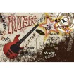 MS-5-0324 Vliesová obrazová fototapeta Red Guitar, veľkosť 375 x 250 cm