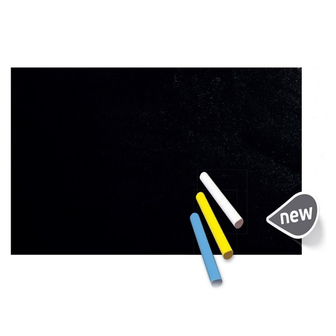 213-5004 D-C-Fix Samolepiaca tabuľová popisovacie fólie čierna s tromi kriedami, veľkosť 90 x 150 cm