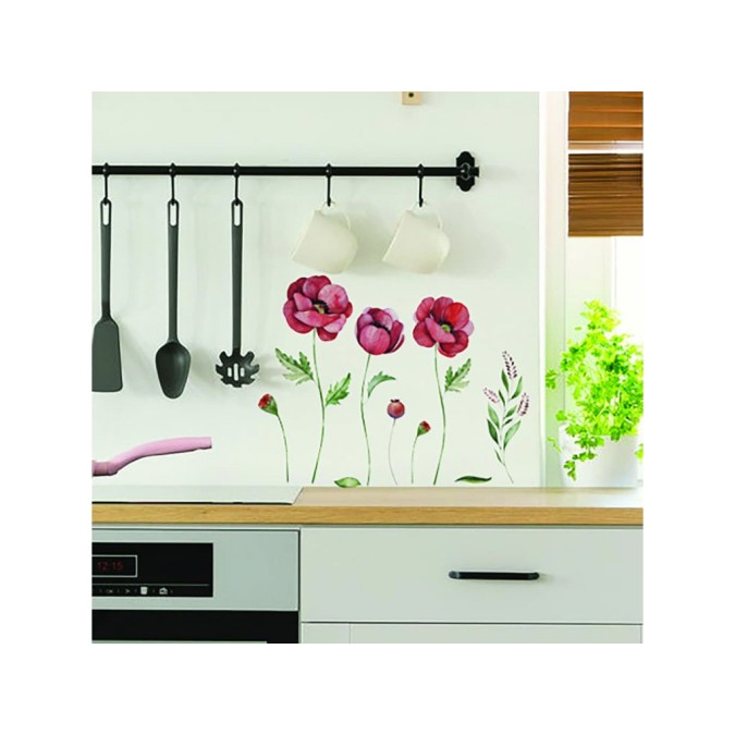 Samolepiaca dekorácia Crearreda WA S Vlčie maky 59180 Maky