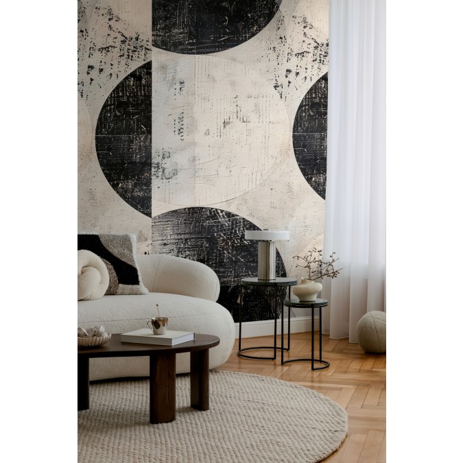 79144-1 Tapetový panel / vliesová tapeta, role 8,80x0,53 m, farba čierna, sivá, biela