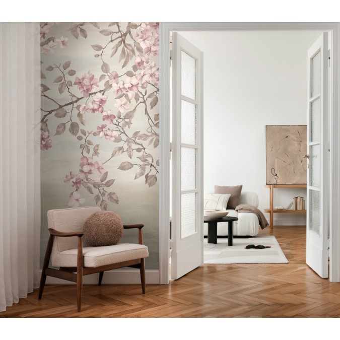 79144-8 Tapetový panel / vliesová tapeta, role 8,80x0,53 m, farba krémová, ružová, zelená