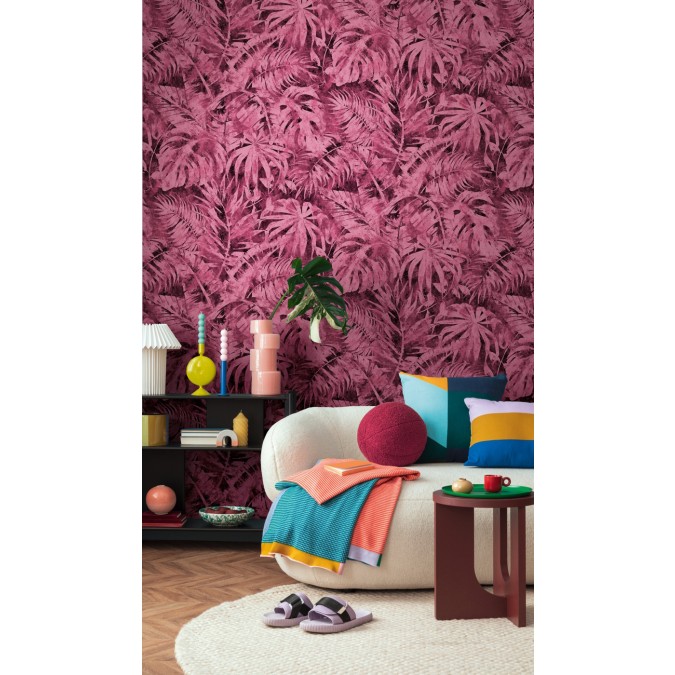 79145-8 Tapetový panel / vliesová tapeta, role 8,80x0,53 m, farba fialová, čierna, ružová