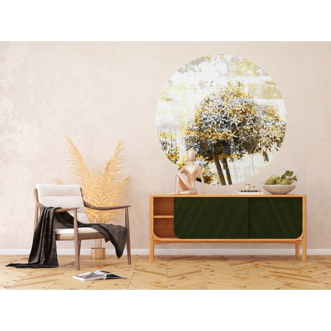 CR 3303 AG Design fototapety ekologická vliesová samolepiaca 2-dielna okrúhla Kúzlo púpavy, veľkosť 140x140 cm