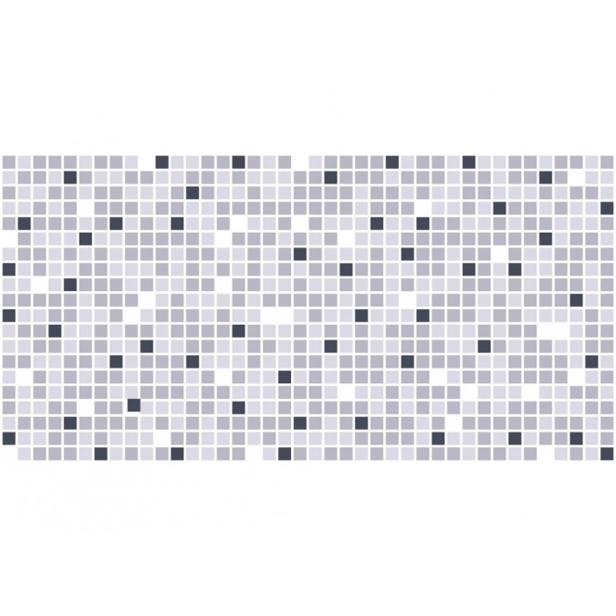 D0018 3D obkladový umývateľný panel PVC obklad mozaika sivá, veľkosť 93,5 x 46,9 cm