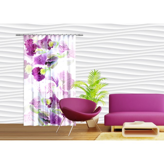 FCP L 6523 AG Design textilný foto záves obrazový Flowers - Kvety FCPL 6523, veľkosť 140 x 245 cm