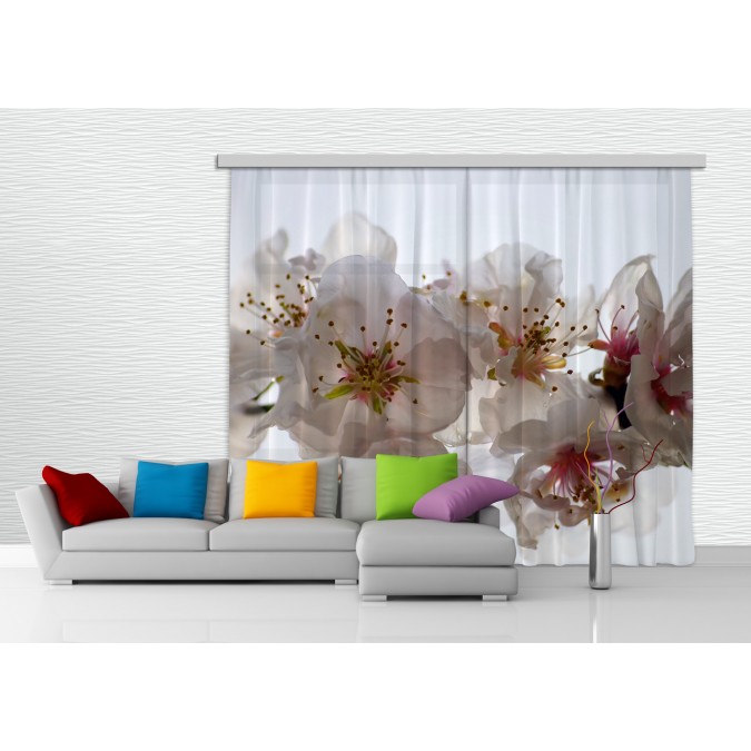 FCP XXL 6409 AG Design textilný foto záves delený obrazový Flowers - Kvety FCPXXL 6409, veľkosť 280 x 245 cm