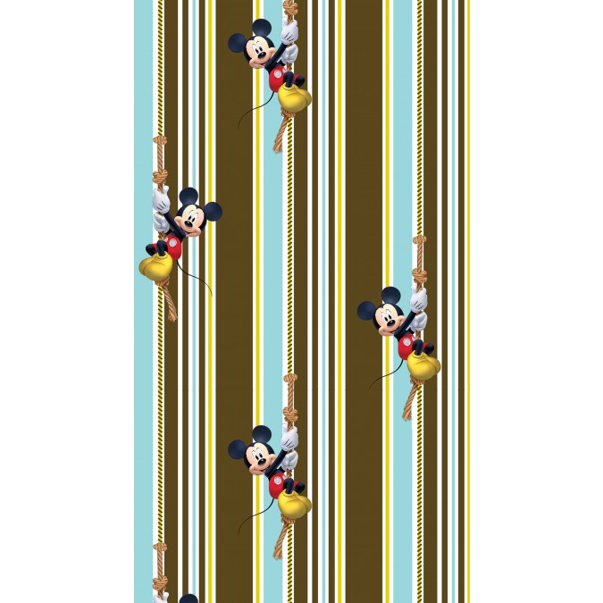 FCS L 7144 AG Design textilný foto záves detský obrazový Mickey Mouse Disney FCSL 7144, veľkosť 140 x 245 cm