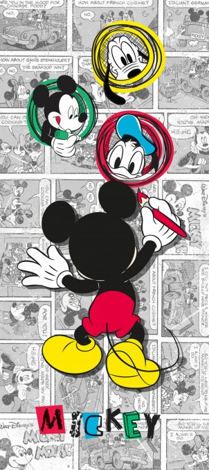 FTDN V 5462 Detská vliesová fototapeta dverná Mickey Mouse, veľkosť 90 x 202 cm