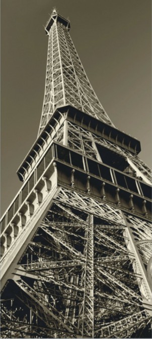 FTN V 2845 Vliesová fototapeta dverná Eiffel, veľkosť 90 x 202 cm