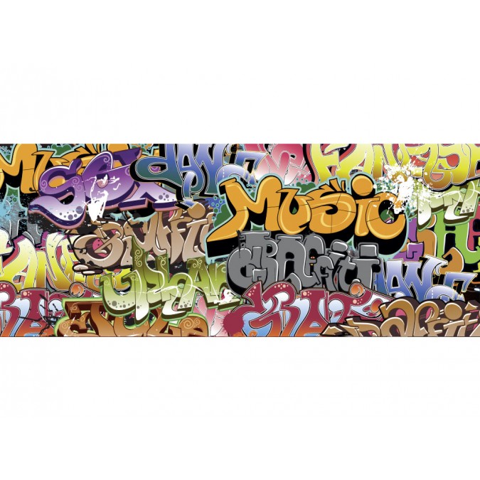 MP-2-0322 Vliesová obrazová panoramatická fototapeta Graffiti Art + lepidlo Bezplatne, veľkosť 375 x 150 cm