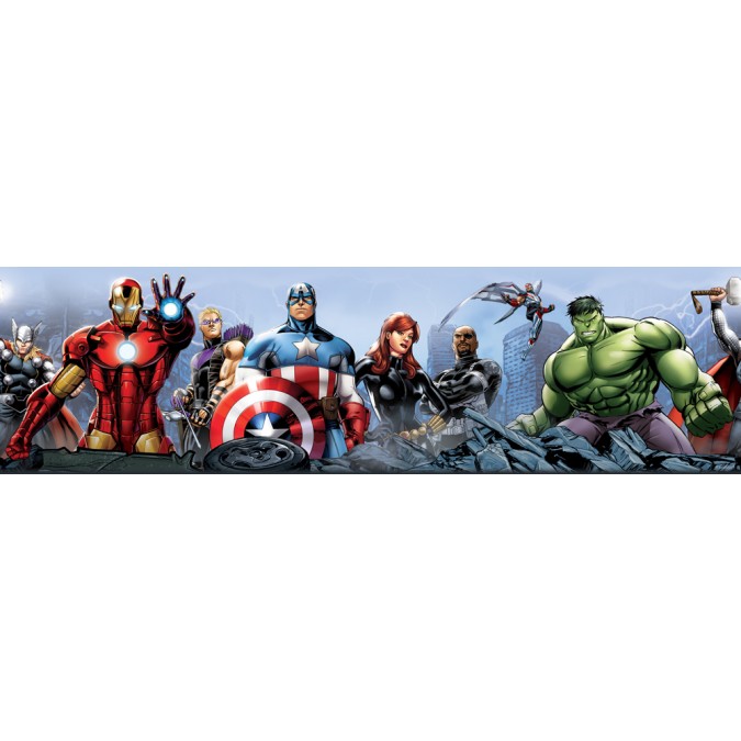 WBD 8077 AG Design Samolepiaca bordúra Marvel - Avengers, veľkosť 14 cm x 5 m