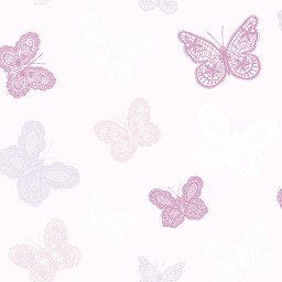 100114 Detská vliesová tapeta na stenu Graham & Brown, Kids@Home 6 - Butterfly Pink, veľkosť 10 m x 52 cm
