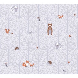 38119-1 A.S. Création detská vliesová tapeta na stenu Little Love 2026 lesné zvieratká, veľkosť 10,05 m x 53 cm
