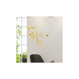 Samolepiace dekorácie Crearreda WA M Yellow Branch 54107 Vetva so žltými kvetmi