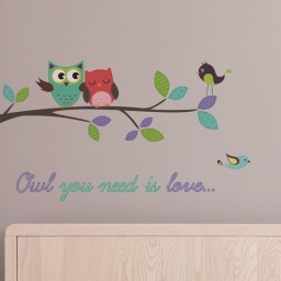 58110 Samolepiace dekorácie Crearreda Owl you need samolepka na stenu, veľkosť 100x35 cm