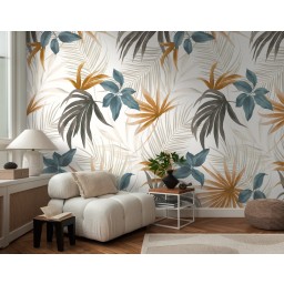 79145-1 Tapetový panel / vliesová tapeta, role 8,80x0,53 m, farba béžová, modrá, hnedá