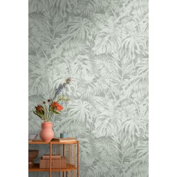 79145-6 Tapetový panel / vliesová tapeta, role 8,80x0,53 m, farba sivá, zelená