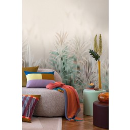 79145-9 Tapetový panel / vliesová tapeta, role 8,80x0,53 m, farba béžová, zelená, smotanová