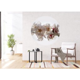 CR 3306 AG Design fototapety ekologická vliesová samolepiaca 2-dielna okrúhla Plávajúce kvety, veľkosť 140x140 cm