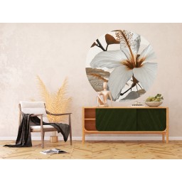 CR 3317 AG Design fototapety ekologická vliesová samolepiaca 2-dielna okrúhla Lily, veľkosť 140x140 cm