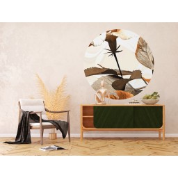 CR 3318 AG Design fototapety ekologická vliesová samolepiaca 2-dielna okrúhla Kvety, veľkosť 140x140 cm