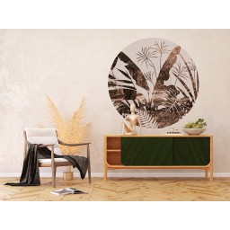 CR 3326 AG Design fototapety ekologická vliesová samolepiaca 2-dielna okrúhla Kvetinové Grunge, veľkosť 140x140 cm