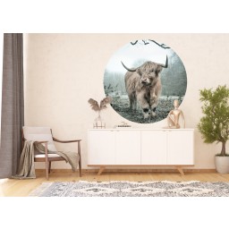 CR 3329 AG Design fototapety ekologická vliesová samolepiaca 2-dielna okrúhla Dobytok, veľkosť 140x140 cm
