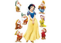 DK 869 AG Design Samolepiace dekorácie - samolepka na stenu - Snehulienka, veľkosť 65 cm x 85 cm