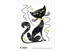 E 0421 AG Design Samolepiace dekorácie - samolepka na stenu - Glamour cat boy, veľkosť 65 cm x 85 cm