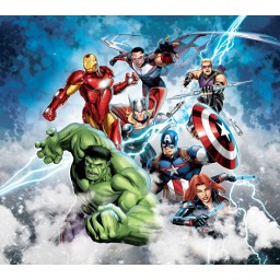 FCS XL 4392 AG Design textilný foto záves detský delený obrazový Avengers Marvel FCSXL 4392, veľkosť 180 x 160 cm