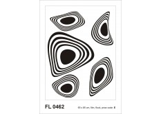 FL 0462 AG Design Samolepiace dekorácie - samolepka na stenu - Black flock modern ornament, veľkosť 65 cm x 85 cm