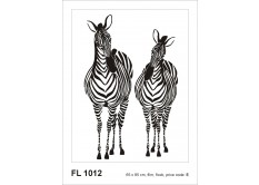 FL 1012 AG Design Samolepiace dekorácie - samolepka na stenu - Zebra flock, veľkosť 65 cm x 85 cm