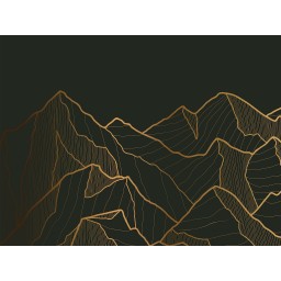 FTNS 1281 AG Design vliesová fototapeta 4-dielna Golden Mountain - Zlatá hora, veľkosť 360 x 270 cm