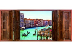 FTN H 2753 AG Design vliesová fototapeta na stenu panoramatická Window Venice, veľkosť 202 x 90 cm