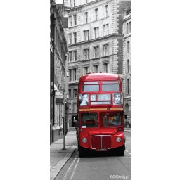 FTN V 2898 Obrazová vliesová fototapeta dverná FTNV2898 Londýnsky autobus, veľkosť 90 x 202 cm