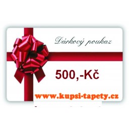 Darčekový poukaz v hodnote 500, -Sk na nákup tovaru v e-shope www.kupsi-tapety.cz