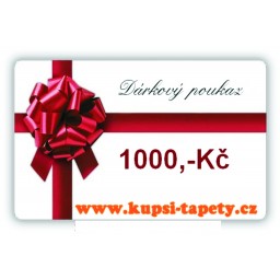 Darčekový poukaz v hodnote 1000, -Sk na nákup tovaru v e-shope www.kupsi-tapety.cz