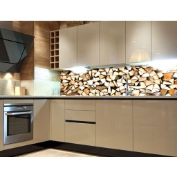 KI-180-031 Fototapeta do kuchyne - Timber Logs - za kuchynskú linku, veľkosť 180x60 cm