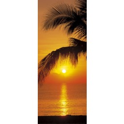 KOMR 5521-2 Papírová dveřní fototapeta Komar Palmy Beach Sunrise