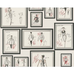 KT3-64873 A.S. Création dizajnová luxusná vliesová umývateľná tapeta na stenu Karl Lagerfeld, veľkosť 10,05 m x 53 cm