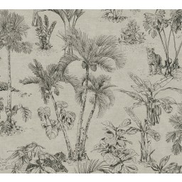 KT4-12083 A.S. Création vliesová tapeta na stenu prírodný motív s palmami Cuba 2024, veľkosť 10,05 m x 53 cm