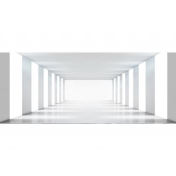 MP-2-0036 Vliesová obrazová panoramatická fototapeta Biely koridor + lepidlo Bezplatne, veľkosť 375 x 150 cm